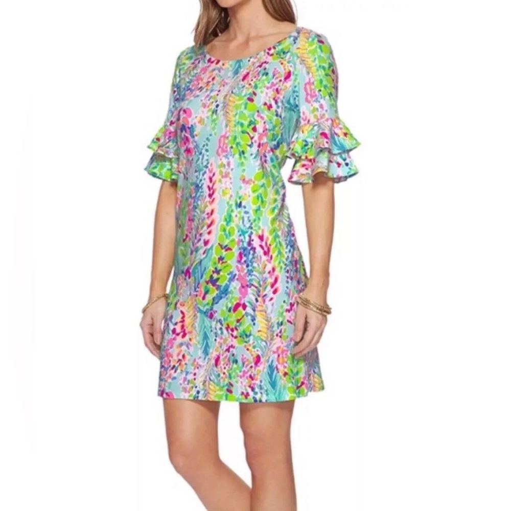 Lilly Pulitzer Lula Dress in Multi Catch the Wave print
